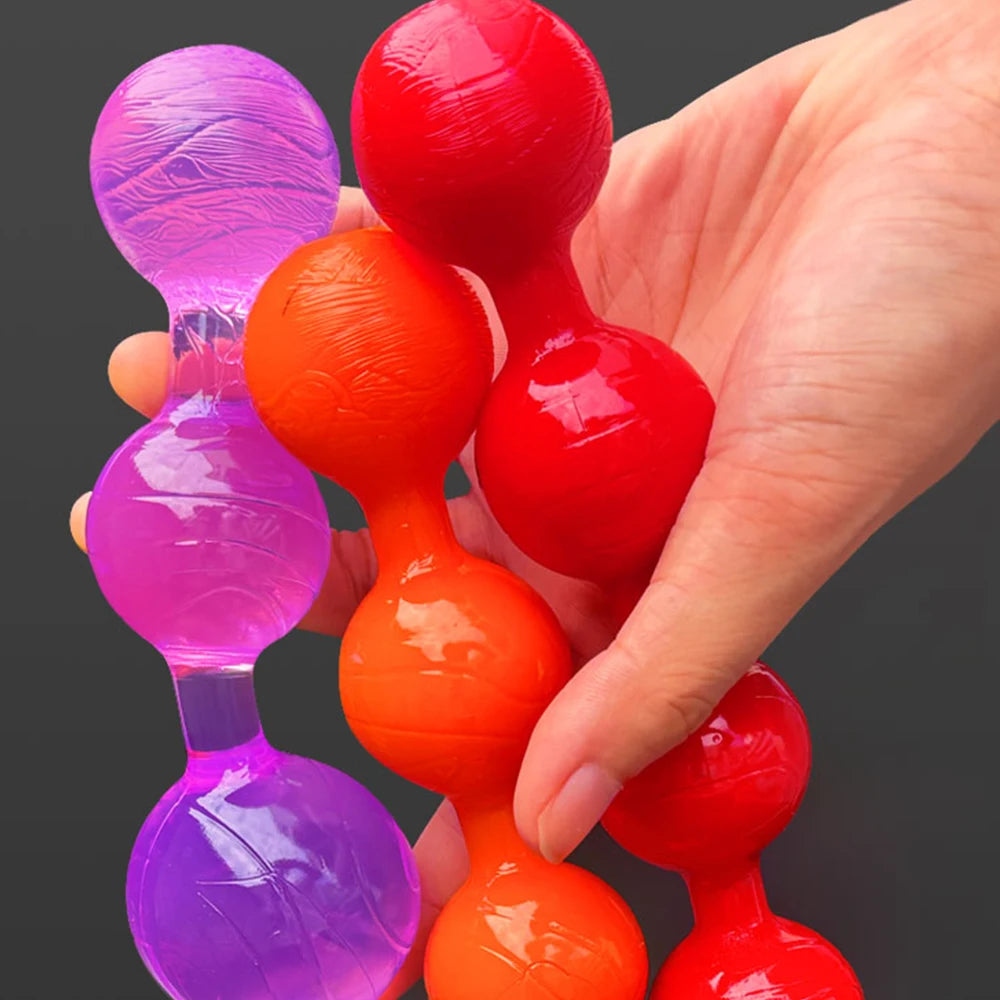 Anal Beads Butt Plugs with 5/6  Anal Balls Adult Sex Toys Anal Chain Prostate G-spot Stimulator Vaginal Anus Dilator for Men