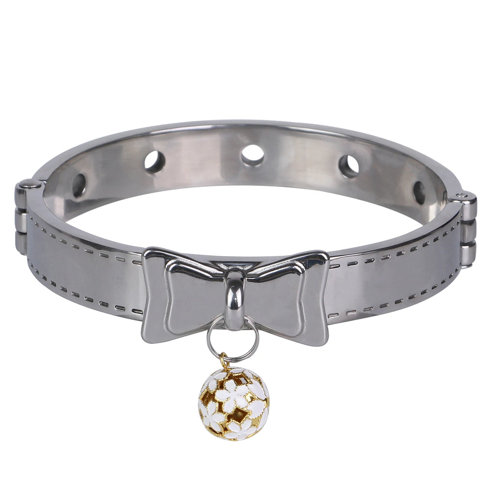 SHAZ Thick Heavy Collar Neck Sleeve Lockable Slave Dog Hentai Stainless Choker BDSM Accessories Adult Game Sex Toy Men Women 18+
