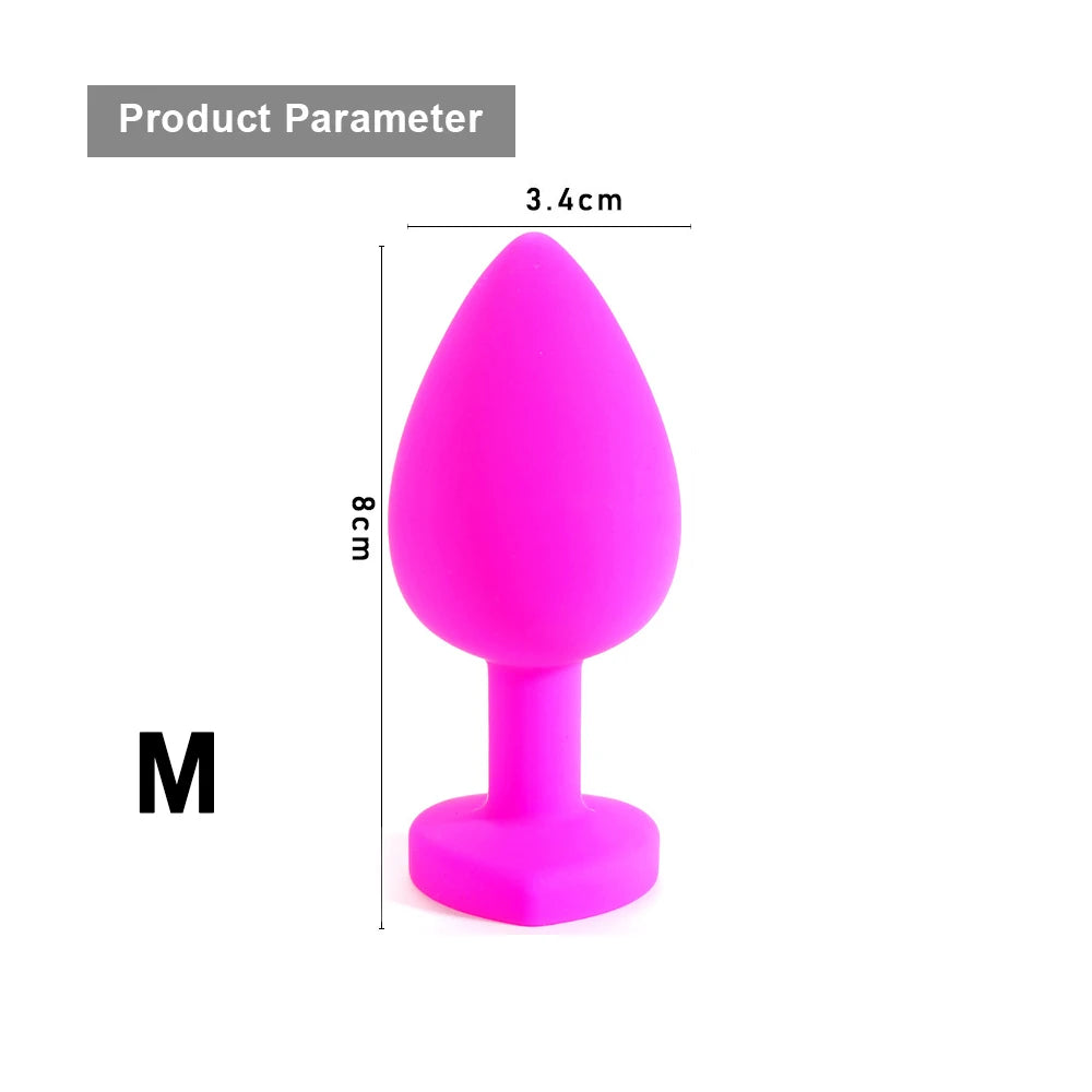 S/M/L Sexy Toys Anal Plug Butt Vibrator Women/Men Soft Silicone Erotic Anal Plug Training Adults Sex Toys for Couple Women Gay