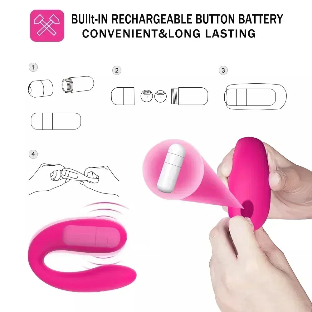 Mini U-shaped Vibrator Female Vaginal Anal Stimulator Clitoral Masturbator G-spot Massager Couple Vibrating Egg Female Sex Toys