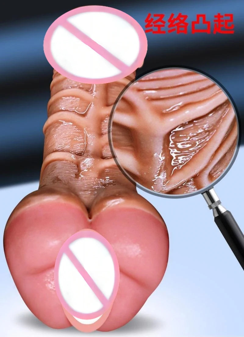 Cowboy and Cowgirl Masturbator Kit with Realistic Vagina and Anus, Clitoris Stimulator, Penis Enlargement, 18+ Adult Sex Toys