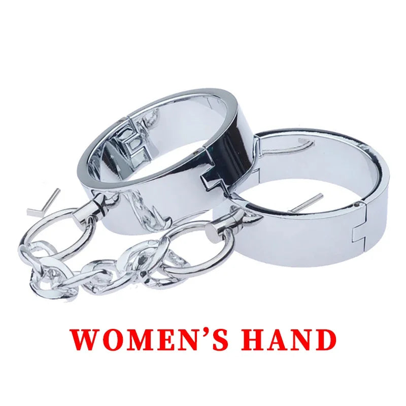 Metal Handcuffs Ankle Cuff Bondage Bracelet Restraints BDSM Footcuffs Intimate Adult Game Sex Toys for Couples Sexshop