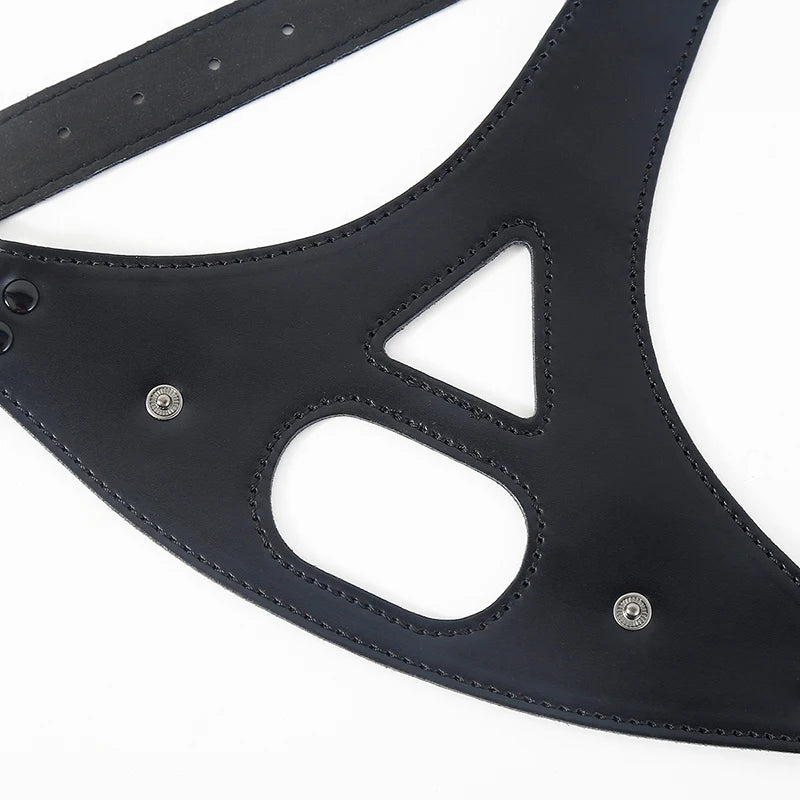 Silicone Dildo Gag Removable PU Leather Head Harness Bdsm Gag Sex Open Mouth Gag Penis Gag Sex Toys For Women Men Adult Game