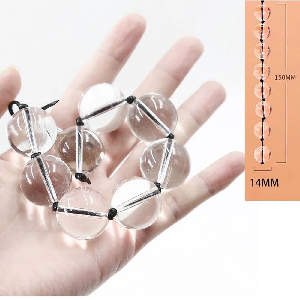 Adult Sex Toys Basic Beads, Smooth Anal Bead, Beginners Play Anal Trainer Toy for Women Couples