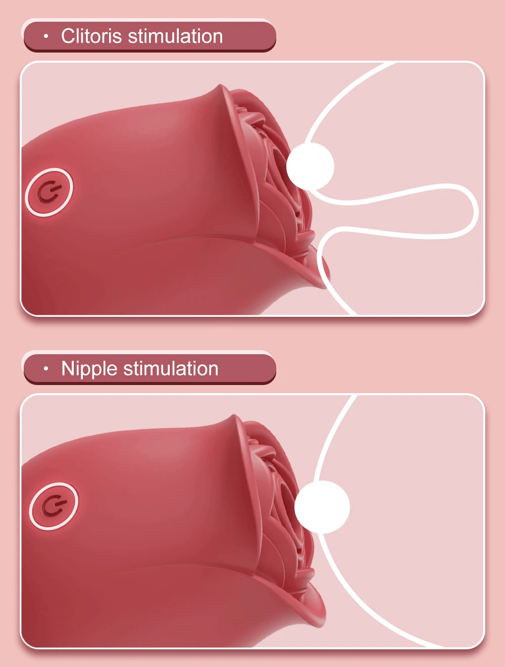 Sex Toys Rose-Sucking Vibrator for Women Oral Nipple Clitoris Sucker Clit Stimulator Massager Vibrating Female Adult Products