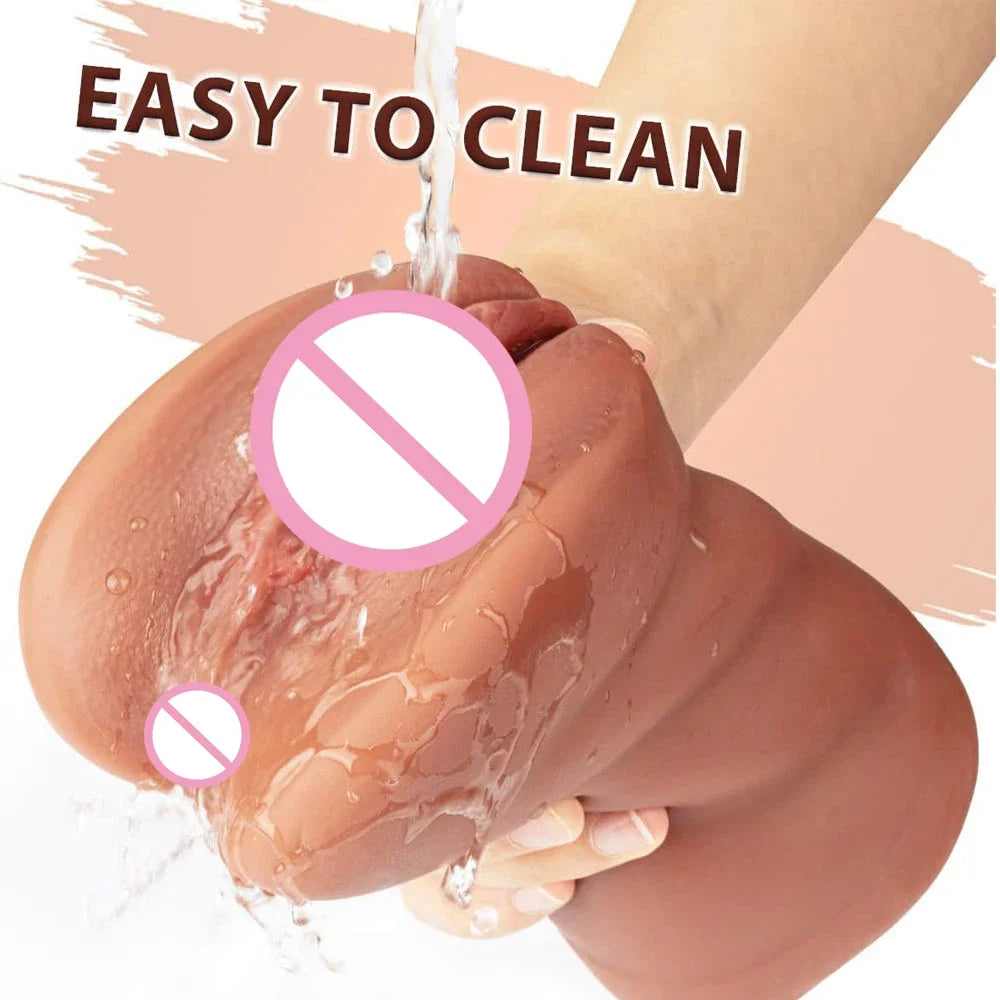 Masturbation Stick Male Masturbator Artificial Vagina Simulator Realistic Rubber Vaginal Industrial Pussy Sex Toys For Men Adult