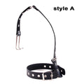 Slave Bondage Leather Choker Collar Strap with Smooth Stainless Steel Nose Hook for Fetish Bdsm Restraint Flirting Sex Toys