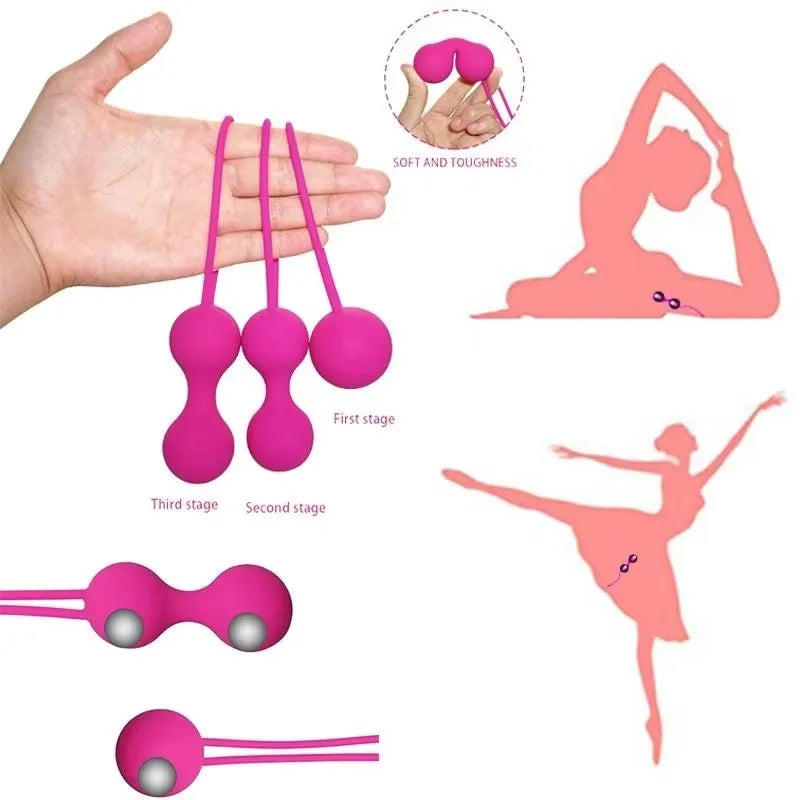 Silicone Vaginal Balls Sex Toys For Women Vagina Tighten Exercise Chinese Kegel Balls Vibrator Pelvic Ben wa Balls Anal balls