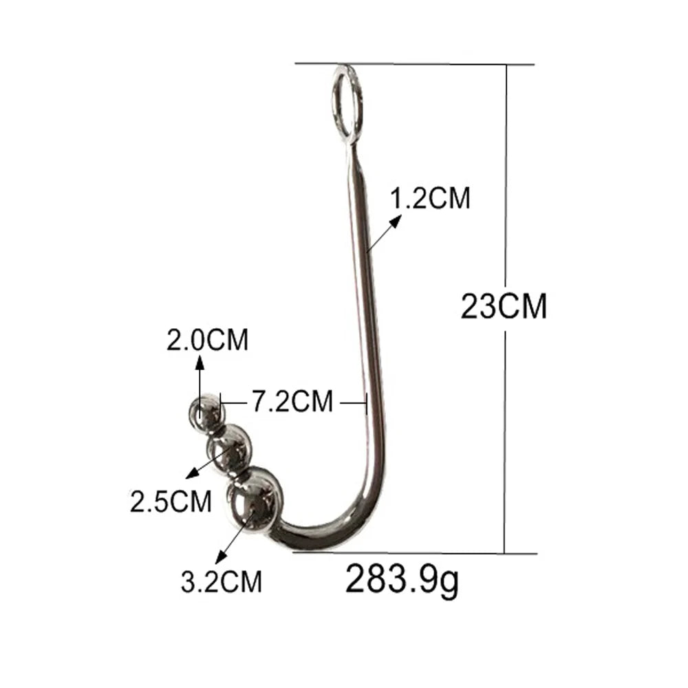 BDSM Stainless Steel Metal Hook With Ball Butt Plug Anal Dildo Vagina Prostate Stimulating Massage Adult Sex Toys For Woman Man