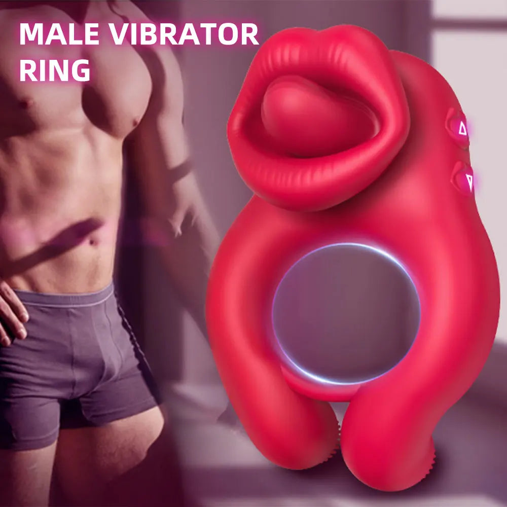 Vibrating Cock Ring for Men Couples Adult Sex Toys Penis Vibrator Clitoral Stimulator 10 Vibration Adjustable Vibrator Ring