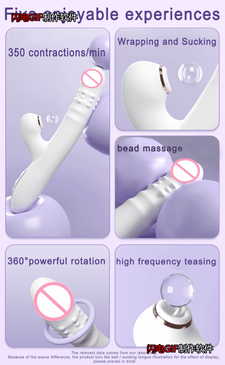 Female sex toy vibrator inserted into anal dildo licking female sex toy automatic rotating masturbation stick adult product